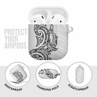 New Zealand Hammerhead Shark AirPods Case Maori Haehae Mangopare White LT14 - Polynesian Pride