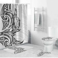 New Zealand Hammerhead Shark Bathroom Set Maori Haehae Mangopare White - Polynesian Pride