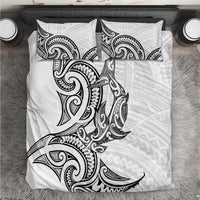 New Zealand Hammerhead Shark Bedding Set Maori Haehae Mangopare White - Polynesian Pride