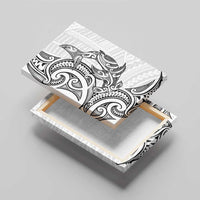 New Zealand Hammerhead Shark Canvas Wall Art Maori Haehae Mangopare White - Polynesian Pride