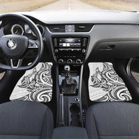 New Zealand Hammerhead Shark Car Mats Maori Haehae Mangopare White - Polynesian Pride