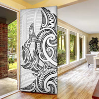New Zealand Hammerhead Shark Door Cover Maori Haehae Mangopare White - Polynesian Pride