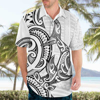 New Zealand Hammerhead Shark Hawaiian Shirt Maori Haehae Mangopare White LT14 - Polynesian Pride