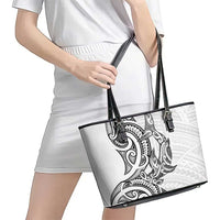 New Zealand Hammerhead Shark Leather Tote Bag Maori Haehae Mangopare White LT14 - Polynesian Pride