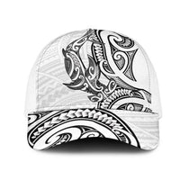 New Zealand Hammerhead Shark Mesh Trucker Cap Maori Haehae Mangopare White LT14 One Size White White - Polynesian Pride