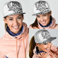 New Zealand Hammerhead Shark Mesh Trucker Cap Maori Haehae Mangopare White LT14 - Polynesian Pride