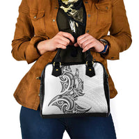 New Zealand Hammerhead Shark Shoulder Handbag Maori Haehae Mangopare White LT14 - Polynesian Pride