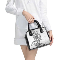 New Zealand Hammerhead Shark Shoulder Handbag Maori Haehae Mangopare White LT14 - Polynesian Pride