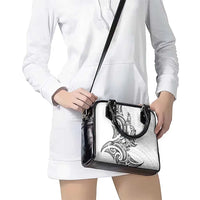New Zealand Hammerhead Shark Shoulder Handbag Maori Haehae Mangopare White LT14 - Polynesian Pride