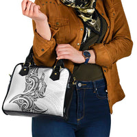 New Zealand Hammerhead Shark Shoulder Handbag Maori Haehae Mangopare White LT14 - Polynesian Pride