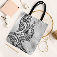 New Zealand Hammerhead Shark Tote Bag Maori Haehae Mangopare White - Polynesian Pride