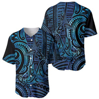 New Zealand Hammerhead Shark Baseball Jersey Maori Haehae Mangopare Galaxy - Polynesian Pride