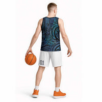 New Zealand Hammerhead Shark Basketball Jersey Maori Haehae Mangopare Galaxy - Polynesian Pride
