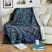New Zealand Hammerhead Shark Blanket Maori Haehae Mangopare Galaxy LT14 Blue - Polynesian Pride