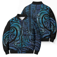 New Zealand Hammerhead Shark Bomber Puffer Jacket Maori Haehae Mangopare Galaxy LT14 - Polynesian Pride