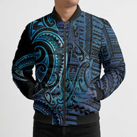 New Zealand Hammerhead Shark Bomber Puffer Jacket Maori Haehae Mangopare Galaxy LT14 - Polynesian Pride