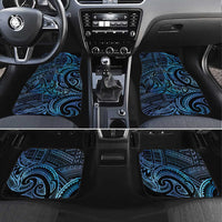 New Zealand Hammerhead Shark Car Mats Maori Haehae Mangopare Galaxy LT14 Set 4pcs Blue - Polynesian Pride