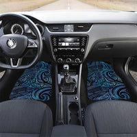 New Zealand Hammerhead Shark Car Mats Maori Haehae Mangopare Galaxy LT14 Set 2pcs - Front Blue - Polynesian Pride