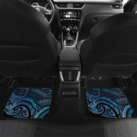 New Zealand Hammerhead Shark Car Mats Maori Haehae Mangopare Galaxy LT14 Set 2pcs - Back Blue - Polynesian Pride