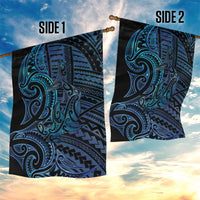New Zealand Hammerhead Shark Garden Flag Maori Haehae Mangopare Galaxy - Polynesian Pride