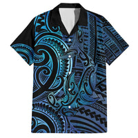New Zealand Hammerhead Shark Hawaiian Shirt Maori Haehae Mangopare Galaxy - Polynesian Pride
