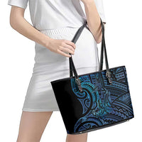 New Zealand Hammerhead Shark Leather Tote Bag Maori Haehae Mangopare Galaxy - Polynesian Pride