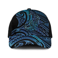 New Zealand Hammerhead Shark Mesh Trucker Cap Maori Haehae Mangopare Galaxy LT14 One Size Black Blue - Polynesian Pride