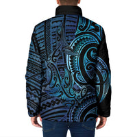 New Zealand Hammerhead Shark Padded Jacket Maori Haehae Mangopare Galaxy - Polynesian Pride
