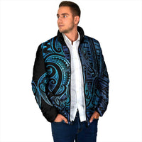 New Zealand Hammerhead Shark Padded Jacket Maori Haehae Mangopare Galaxy - Polynesian Pride