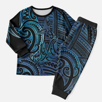 New Zealand Hammerhead Shark Christmas Pajama Set Maori Haehae Mangopare Galaxy - Polynesian Pride