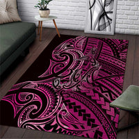New Zealand Hammerhead Shark Area Rug Maori Haehae Mangopare Pink - Polynesian Pride