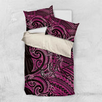 New Zealand Hammerhead Shark Bedding Set Maori Haehae Mangopare Pink - Polynesian Pride