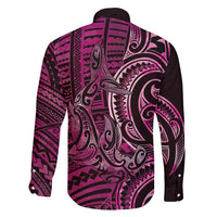 New Zealand Hammerhead Shark Family Matching Puletasi and Hawaiian Shirt Maori Haehae Mangopare Pink - Polynesian Pride