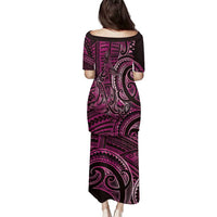 New Zealand Hammerhead Shark Family Matching Puletasi and Hawaiian Shirt Maori Haehae Mangopare Pink - Polynesian Pride