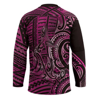 New Zealand Hammerhead Shark Hockey Jersey Maori Haehae Mangopare Pink - Polynesian Pride