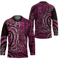 New Zealand Hammerhead Shark Hockey Jersey Maori Haehae Mangopare Pink - Polynesian Pride