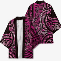 New Zealand Hammerhead Shark Kimono Maori Haehae Mangopare Pink - Polynesian Pride