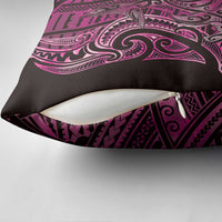 New Zealand Hammerhead Shark Pillow Cover Maori Haehae Mangopare Pink - Polynesian Pride