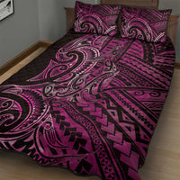 New Zealand Hammerhead Shark Quilt Bed Set Maori Haehae Mangopare Pink - Polynesian Pride