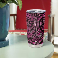 New Zealand Hammerhead Shark Tumbler Cup Maori Haehae Mangopare Pink - Polynesian Pride