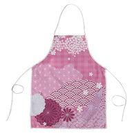 Pink Palaka Japanese Patterns Apron Asanoha Seigaiha Sakura Motif LT14 Pink - Polynesian Pride
