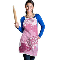Pink Palaka Japanese Patterns Apron Asanoha Seigaiha Sakura Motif LT14 - Polynesian Pride