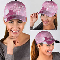 Pink Japanese Traditional Motifs Classic Cap Palaka With Asanoha Seigaiha Sakura LT14 - Polynesian Pride