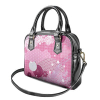 Pink Palaka Japanese Patterns Shoulder Handbag Asanoha Seigaiha Sakura Motif - Polynesian Pride