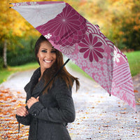 Pink Palaka Japanese Patterns Umbrella Asanoha Seigaiha Sakura Motif - Polynesian Pride