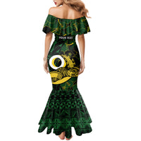 Personalised Solomon Islands Western Province Day Mermaid Dress Sea Turtle Mix Polynesian Hibiscus Pattern LT14 - Polynesian Pride