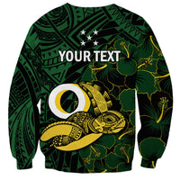 Personalised Solomon Islands Western Province Day Sweatshirt Sea Turtle Mix Polynesian Hibiscus Pattern LT14 - Polynesian Pride