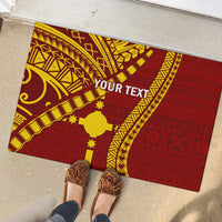 Personalised Fiji Rotuma Rubber Doormat Fijian Tapa Pattern LT14 - Polynesian Pride