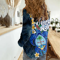 Hafa Adai Guam Women Casual Shirt Guahan Sea Turtle Tropical Style LT14 - Polynesian Pride