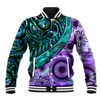 New Zealand Paua Shell With Australia Opal Unique Combine Baseball Jacket LT14 Unisex Green - Polynesian Pride